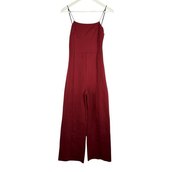 URBAN OUTFITTERS Burgundy One Piece Jumpsuit Women's Size XS NWT Stretch Audrey - Picture 3 of 8